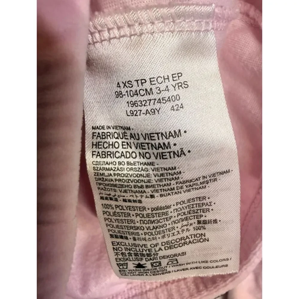 Nike Pink Velour Full Zip Up Activewear Hoodie Girls XS/4 5050